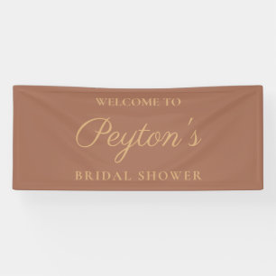 Terracotta Elegant Script Bridal Shower Welcome Banner