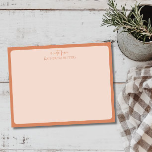 Terracotta Elegant Timeless Statnionery Note Card