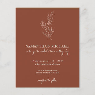 Terracotta Elegant Tiny Flower Botanical budget Flyer