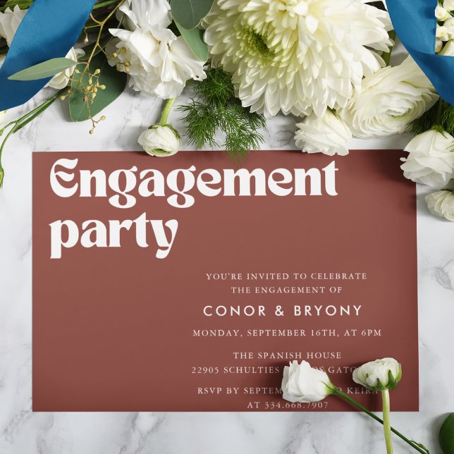 Terracotta Engagement Party Invitation (Creator Uploaded)