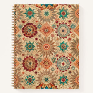 Terracotta Ethnic Mandala Ornamental Boho Graphic Notebook