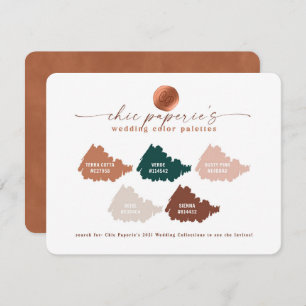 Terracotta Fall 2021 Wedding Colour Palette Card