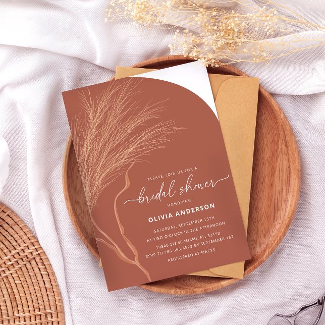 Terracotta Fall Bridal Shower Invitation (Creator Uploaded)