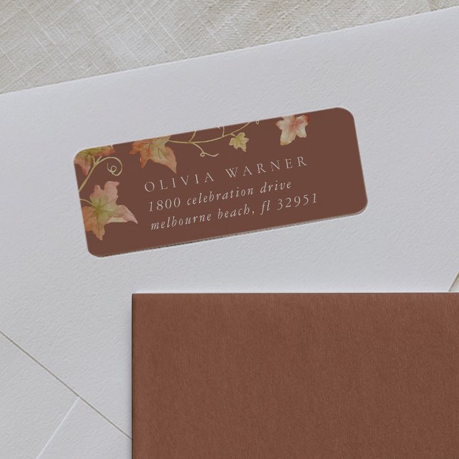 Terracotta | Fall Leaves Return Address (Creator Uploaded)