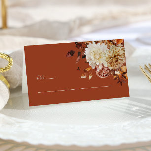 Terracotta Fall Wedding Place Card