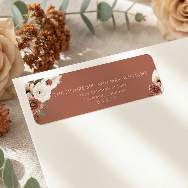 Terracotta Fall Wedding Return Address (Creator Uploaded)
