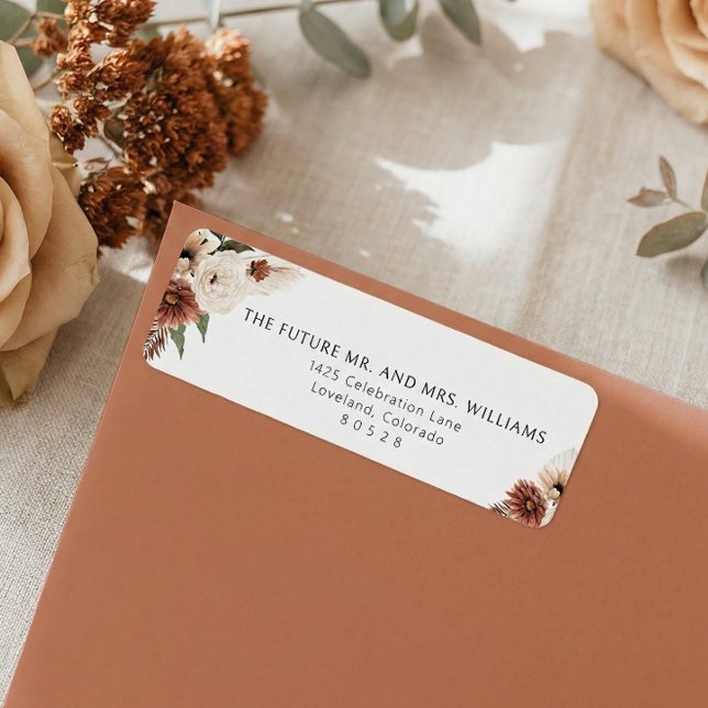 Terracotta Fall Wedding Return Address (Creator Uploaded)