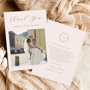 Terracotta Fall Wedding Thank You Card