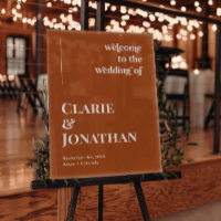 Terracotta Fall Wedding Welcome 
