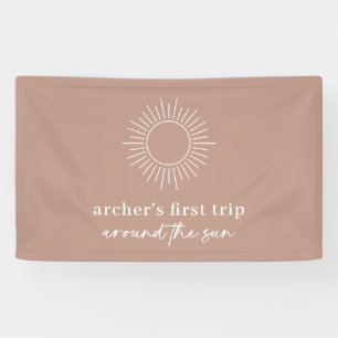 Terracotta First Trip Around The Sun Welcome Banner