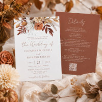 Terracotta Floral Boho Autumn All In One Wedding