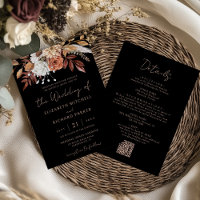 Terracotta Floral Boho Black All In One Wedding
