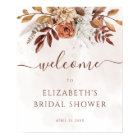 Terracotta Floral Boho Fall Bridal Shower Welcome