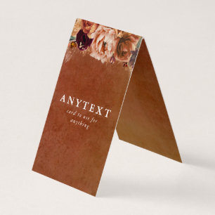 Terracotta Floral Boho Folded Card
