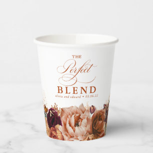 Terracotta Floral Boho The Perfect Blend Paper Cups
