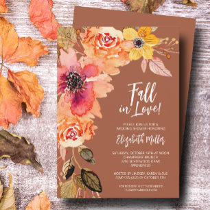 Terracotta Floral Bridal Shower Invitation