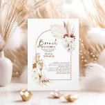 Terracotta Floral Brunch and Bubbly Bridal Shower Invitation<br><div class="desc">Get ready for a boho bridal shower with this trendy,  modern floral and exotic Brunch and Bubbly invitation. The unique design features hand-drawn style calligraphy and a soft colour botanical foliage of ivory,  terracotta and white shades.</div>
