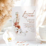 Terracotta Floral Brunch and Bubbly Bridal Shower Invitation<br><div class="desc">White orchids,  terracotta botanical flowers,  pampas grass and dry exotic plants boho bridal shower invitations - Brunch and Bubbly</div>