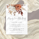 Terracotta Floral Happily Ever After Party Wedding Invitation<br><div class="desc">Terracotta Florals Happily Ever After Party Wedding.   An informal set typography in black for the main heading Happily Ever After Party complementing the rest of the text which you can easily personalise to invite your guests to your post-wedding celebration.</div>