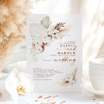 Terracotta Floral Pampas Grass Orchids Wedding Invitation<br><div class="desc">White orchids, soft cream brown pampas grass reeds, sage dry exotic palm leaves and terracotta hues... this is a new sun bleached botanical foliage boho wedding invitation. The trendy and popular design is a perfect choice for a stunning tropical desert wedding or any wedding, engagement party or couples shower with...</div>