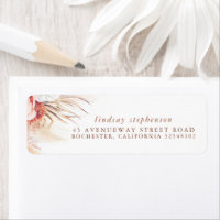 Terracotta Floral Pampas Grass Wedding