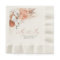 Terracotta Floral Pampas Grass Wedding Napkins