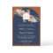 Terracotta Floral Pampas Navy Blue QR Code Wedding