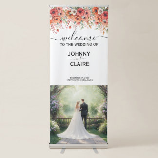 Terracotta Floral Photo Minimalist Modern Classic Retractable Banner