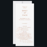Terracotta Floral Wedding Program Invitation<br><div class="desc">Terracotta Floral Wedding Program</div>