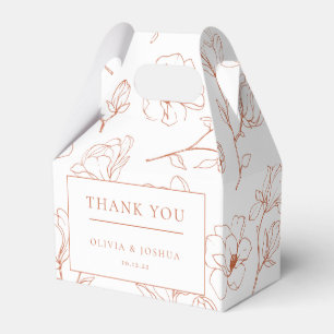 Terracotta Floral Wedding Thank you Favour Box