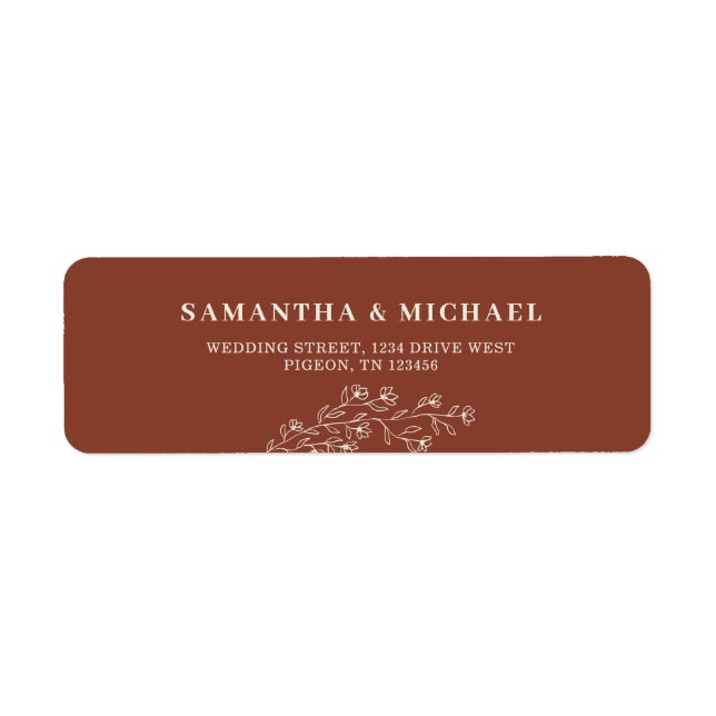 Terracotta Flower New Weds Wedding address (Front)