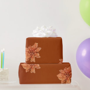 Terracotta Flower Wrapping Paper
