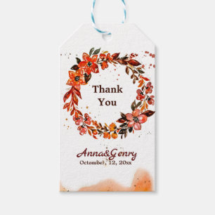 Terracotta Flowers Gift Tags