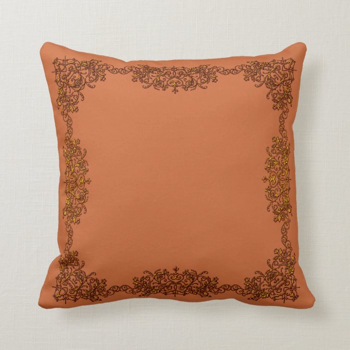 Terracotta Framed Throw Pillow Zazzle.co.uk
