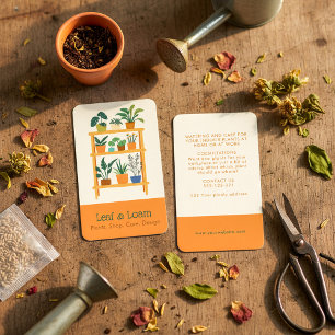 Terracotta fun hose Plant display Shelf Business Card