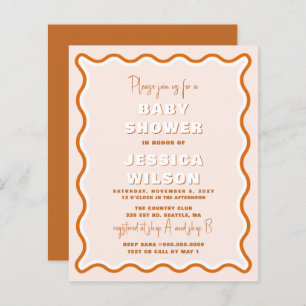 Terracotta Gender Neutral Baby Shower Invitation
