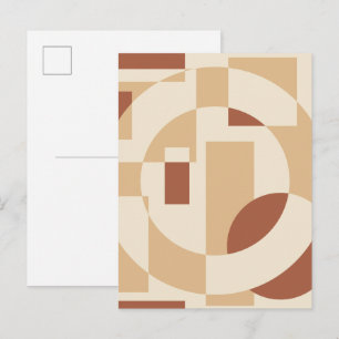 Terracotta geometry Seamless pattern Postcard