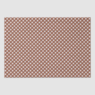 Terracotta Gingham Patterned Tissue Paper
