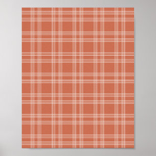 Terracotta Gingham Poster