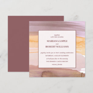 Terracotta Gold Bohemian Wedding Invitation