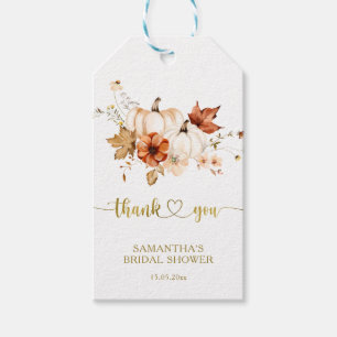 Terracotta Gold Rust Fall Bridal Shower Favor Gift Tags