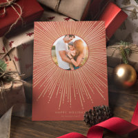 Terracotta & Gold sunburst frame art deco photo