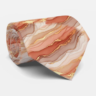 Terracotta Gold Vein Marble - Warm Luxury (8)      Tie