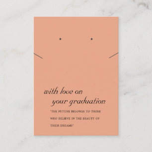 TERRACOTTA GRADUATION NECKLACE EARRING CARD