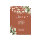 Terracotta Greenery Seating Plan Table Number