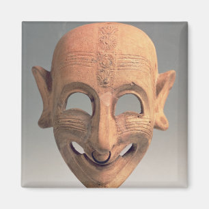 Terracotta grinning mask from San Sperate, 6th-5th Magnet