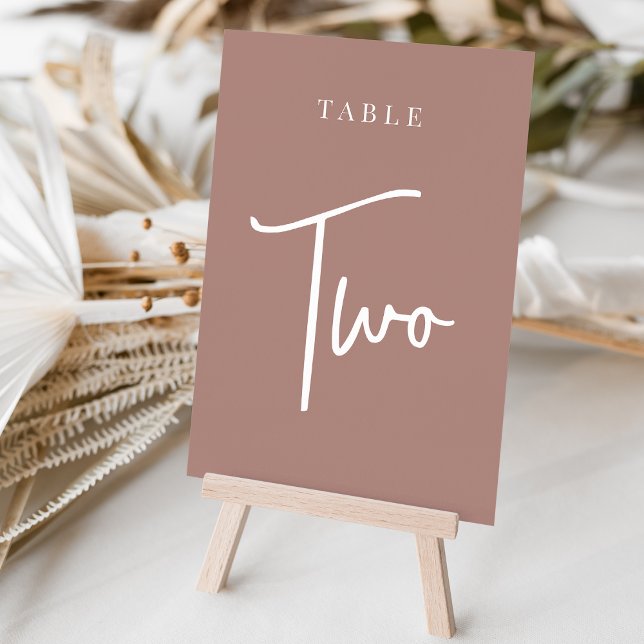 Terracotta Hand Scripted Table TWO Number (Creator Uploaded)