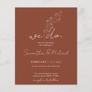 Terracotta Handwriting Indie Botanic we do budget Flyer