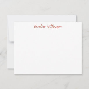 Terracotta Handwriting Personalised Stationery Card