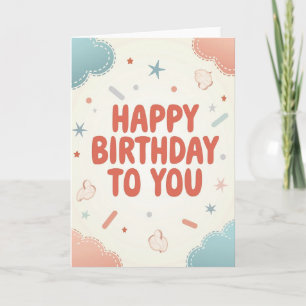 Terracotta Happy Birthday Card